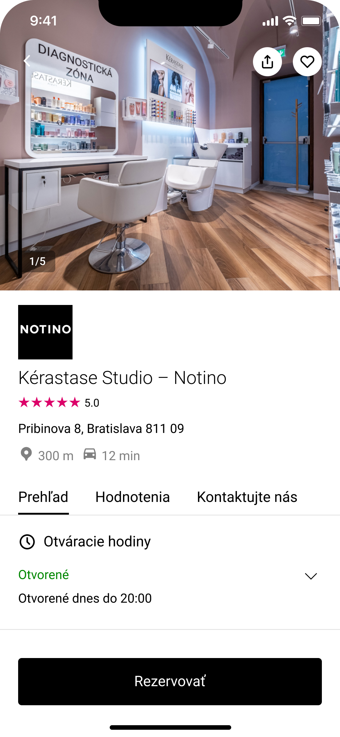Aplikácia Notino Partner na displeji smartphonu