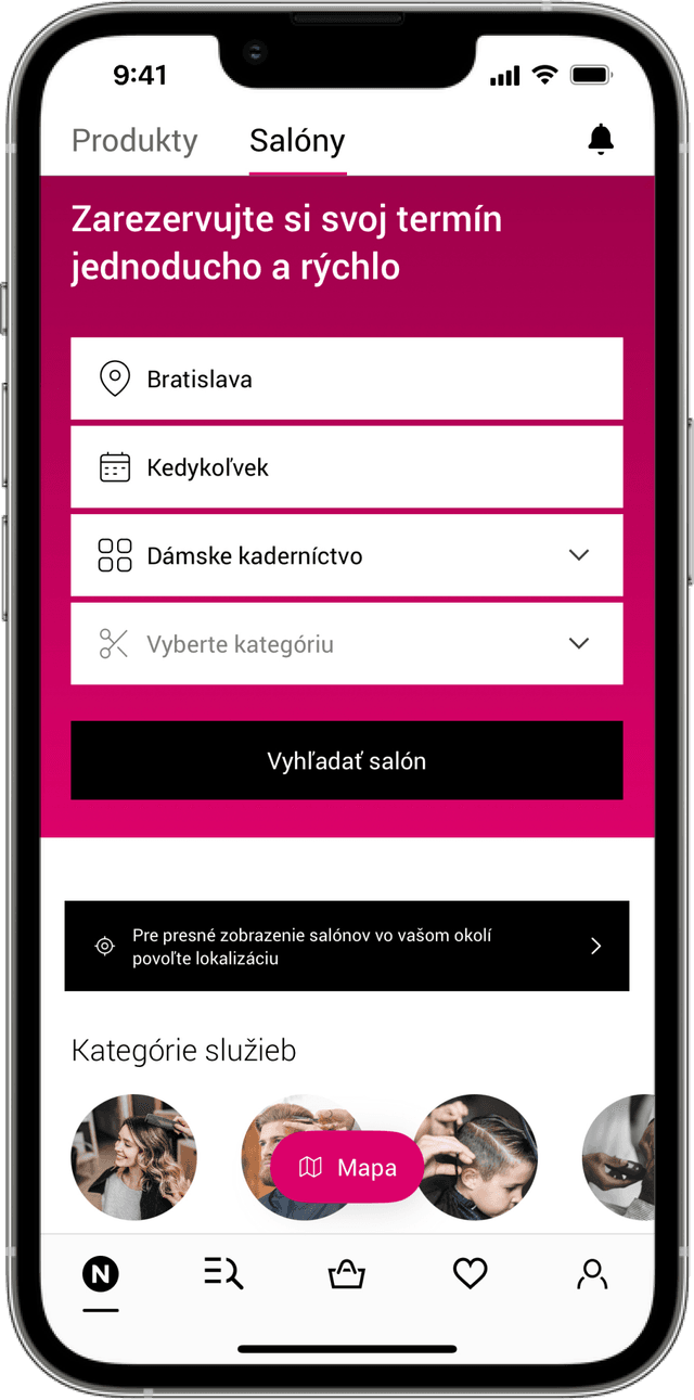 Aplikácia Notino Partner na displeji smartphonu